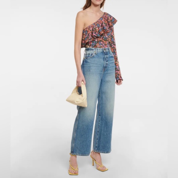 NWT Philosophy Di Lorenzo Serafini Floral Printed One-Shoulder Top 4 - Picture 4 of 5